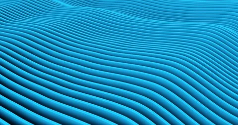 Abstract 3D blue curvy lines wave animation Stock Footage 127697922