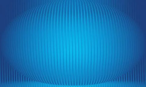 Abstract 3D Blue Ellipsoid Shape with Vertical Ribbed Texture and Grainy Gr.. 스톡 일러스트