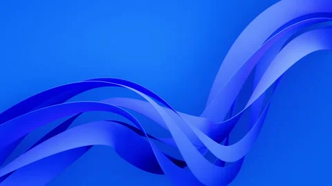 Abstract 3D Blue Flowing Wave Design Stock Footage 292287226