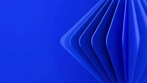 Abstract 3D Blue Layered Folded Structure Stock Footage 292287254