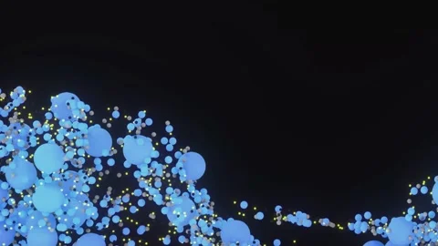 Abstract 3D Blue Particles Background Video stock 161367673