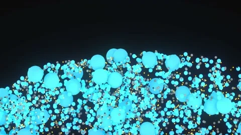 Abstract 3D Blue Particles Background Video stock 161368040