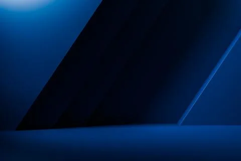Abstract 3D blue podium stage with dynamic shadows Stock Illustration