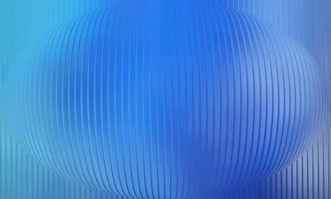 Abstract 3D Blue Ribbed Sphere Background with Vertical Lines and Gradient .. 스톡 일러스트