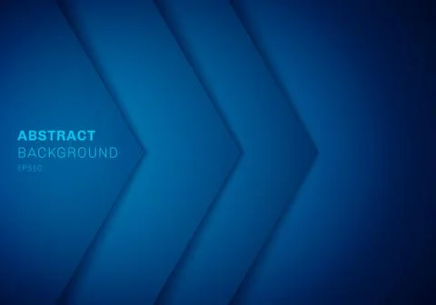 Abstract 3D blue triangle with overlap paper layer gradient color with copy s Stock Illustration