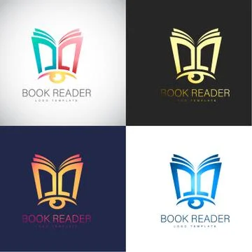 Abstract 3D Book Reader logo Template for your Company Brand Stock Illustration