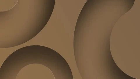 Abstract 3D Brown and Beige Layered Circular Background Stock-Footage 335237256