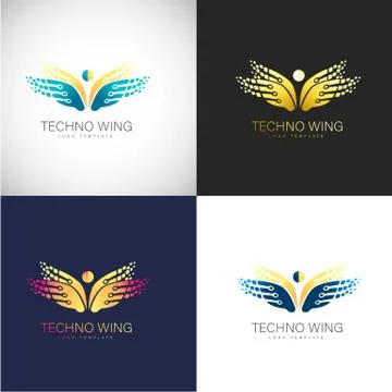 Abstract 3D Butterfly logo Template for your Company Brand Stock Illustration