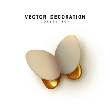 Abstract 3d butterfly. Vector Elegant Butterflies. Insects moth volume shape. Illustrazione stock