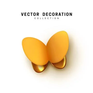 Abstract 3d butterfly. Vector Elegant Butterflies. Insects moth volume shape. Stock Illustration