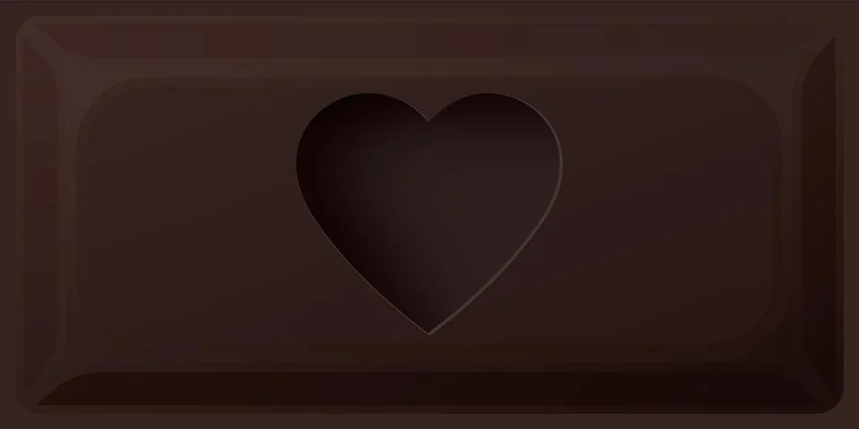 Abstract 3D chocolate bar background with heart frame paper cut style graph.. 스톡 일러스트