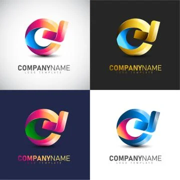 Abstract 3D Circle Arrow logo Template for your Company Brand Stock Illustration