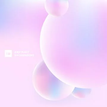 Abstract 3D circles bubbles pastel color beautiful background. Stock Illustration