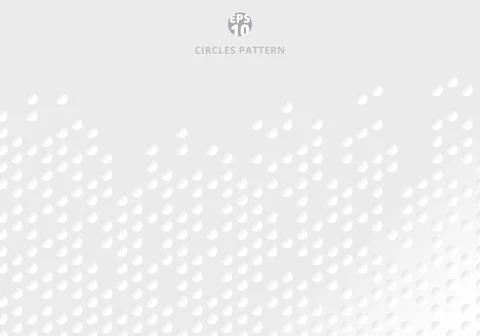 Abstract 3d circles pattern on white background and texture with copy space. Stock Illustration