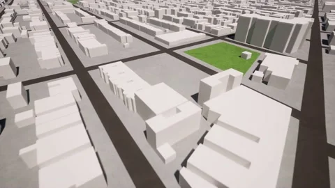 Abstract 3d city plan for game design. Architecture Perspective building. Vídeos de archivo 133249802