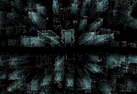 Abstract 3d city rendering 스톡 일러스트