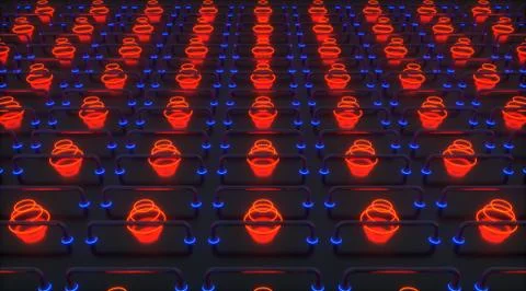 Abstract 3d clamps Stock Illustration