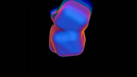 Abstract 3D Cluster of Gradient Cubes with Purple and Blue Neon Hues Stock Illustration