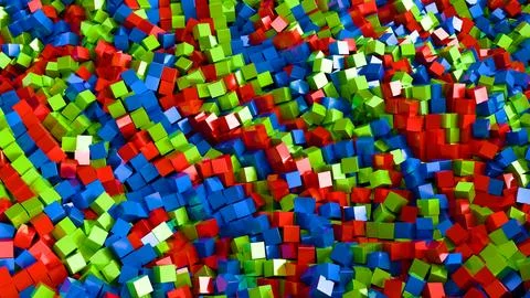 Abstract 3D Colorful Cube Background Stockillustratie