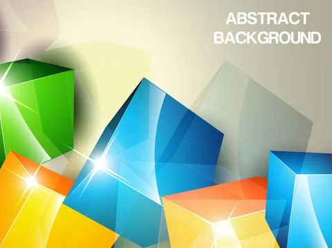Abstract 3D colorful cubes background Stock Illustration