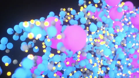 Abstract 3D Colorful Particles Background 스톡 동영상 161370357