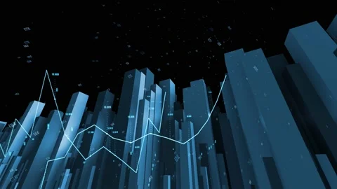 Abstract 3d columns business info graphics Video stock 226804667