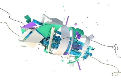 Abstract 3D composition イラスト素材