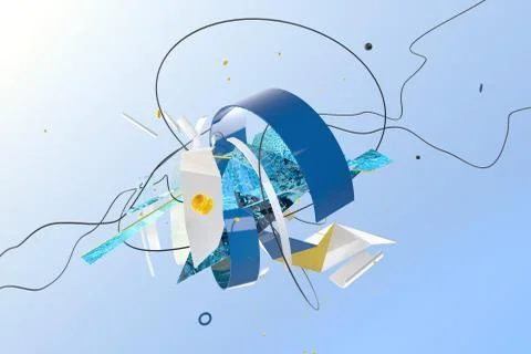 Abstract 3D composition イラスト素材