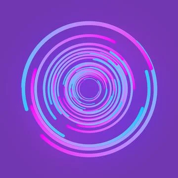 Abstract 3d composition of multicolored circles. Computer generated pattern 스톡 일러스트