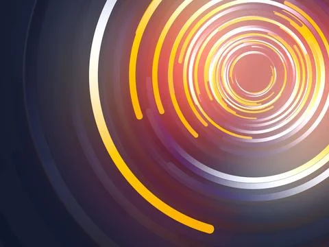 Abstract 3d composition of multicolored circles. Computer generated pattern Stock Illustration