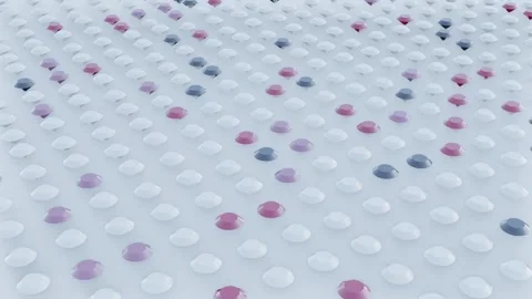 Abstract 3D Composition of White Black and Red Faceted Diamond Like Shapes Stock Footage 338251847