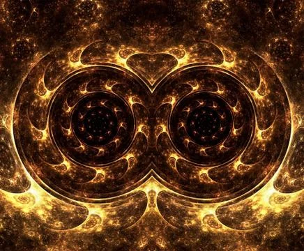 Abstract 3d computer generated artistic spiral fractals design artwork Stock Illustration