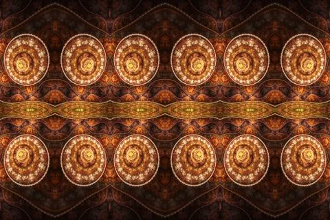 Abstract 3d computer generated spiral fractals design artwork Stock Illustration