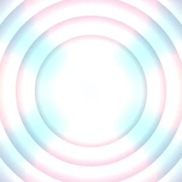 Abstract 3D concentric circle background with soft pastel pink cyan gradien.. Stock Illustration