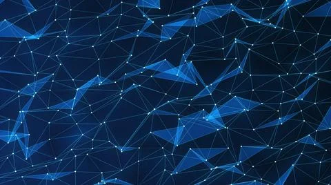 Abstract , 3D Connected dots and lines. abstract plexus shapes. Stock Illustration