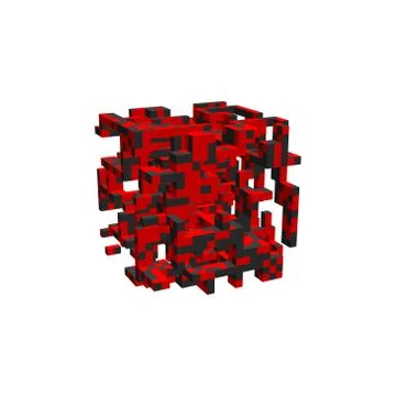 Abstract 3d construction in form of cube. Vector illustration. 스톡 일러스트