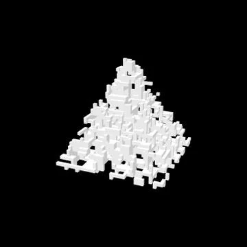 Abstract 3d construction in form of pyramid. Vector illustration. 스톡 일러스트