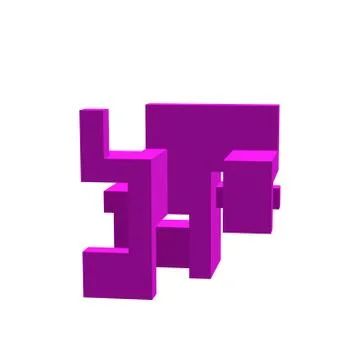 Abstract 3d construction. Isolated on white background. Vector illustration. 스톡 일러스트