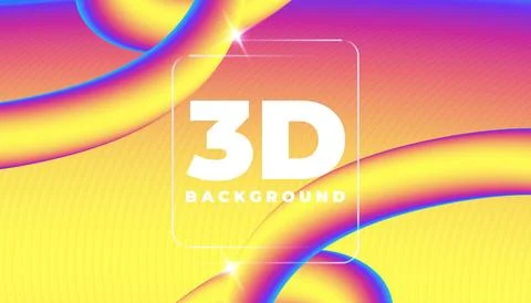 Abstract 3d cool liquid background design with creative gradient colors Stockillustratie
