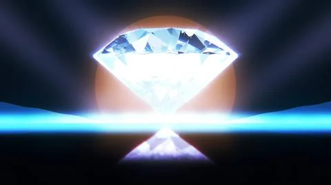 Abstract 3D Crystal Diamond Retro VJ loop Background Stock Illustration