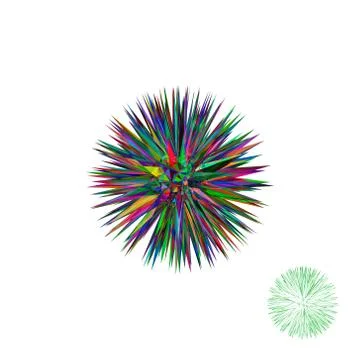 Abstract 3d crystal.Isolated on white background.Vector colorful illustration 스톡 일러스트