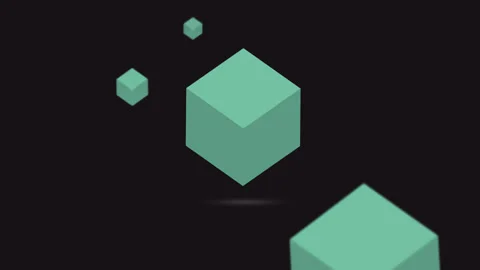 Abstract 3D cube animated business presentation theme slideshow Vídeo Stock 323688659