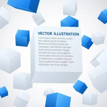 Abstract 3d cube background Stock Illustration