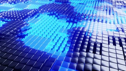 Abstract 3D Cube Geometry Seamless Loop - Motion Background V01 Stock Footage 333506130