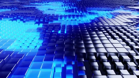 Abstract 3D Cube Geometry Seamless Loop - Motion Background V02 库存影片 333506131