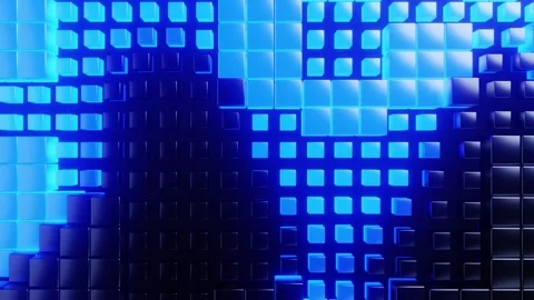 Abstract 3D Cube Geometry Seamless Loop - Motion Background V05 Stock Footage 333506132