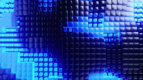 Abstract 3D Cube Geometry Seamless Loop - Motion Background V04 库存影片 333506134
