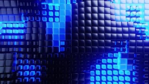Abstract 3D Cube Geometry Seamless Loop - Motion Background V03 Stock Footage 333506135