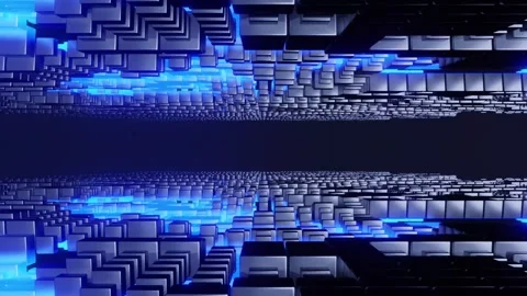 Abstract 3D Cube Geometry Seamless Loop - Motion Background V06 Stock Footage 333506140