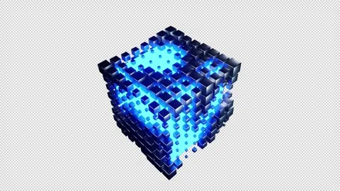 Abstract 3D Cube Geometry Seamless Loop - Motion Background V07 库存影片 333506163